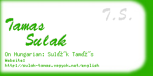 tamas sulak business card